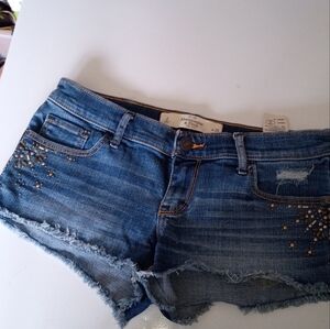 90s Y2K Abercrombie Fitch Mini Short Shorts Daisy Duke 2 26 Vintage Low